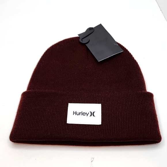 HURLEY HAT BEANIE, BURGUNDY,UNISEX - Picture 5 of 7